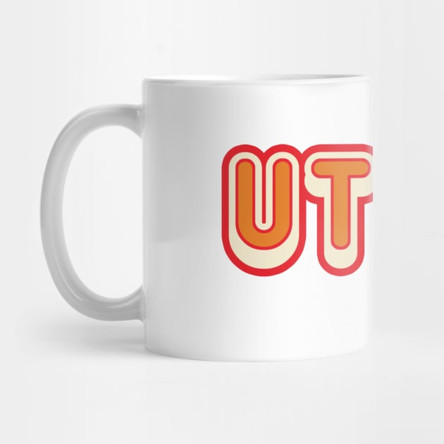 Utah retro 70s vintage graphic with shadow by Webdango